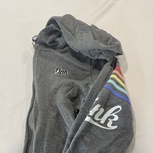 Victoria's Secret Pink Gray Hoodie medium good used condition